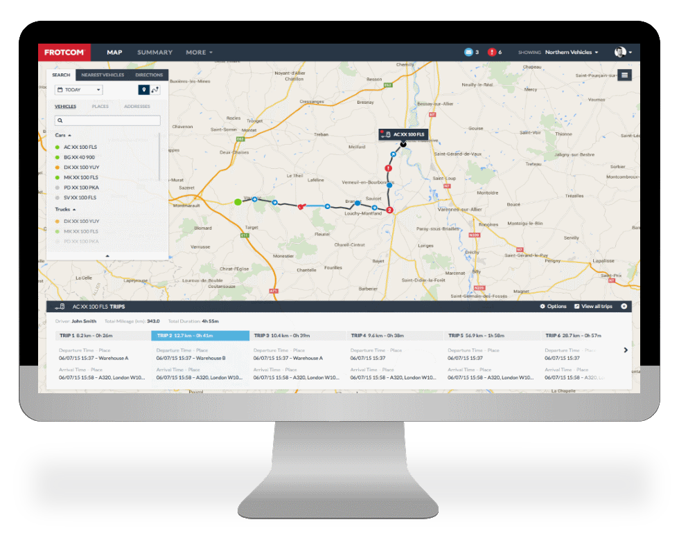 Controllez les coûts et améliorez la productivité et la sécurité de votre flotte avec Frotcom. Controllez les coûts et améliorez la productivité et la sécurité de votre flotte avec Frotcom.