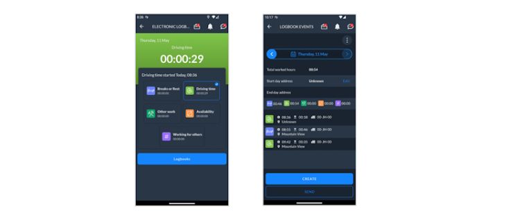 Electronic Logbook is now available in Frotcom's Driver app - Frotcom