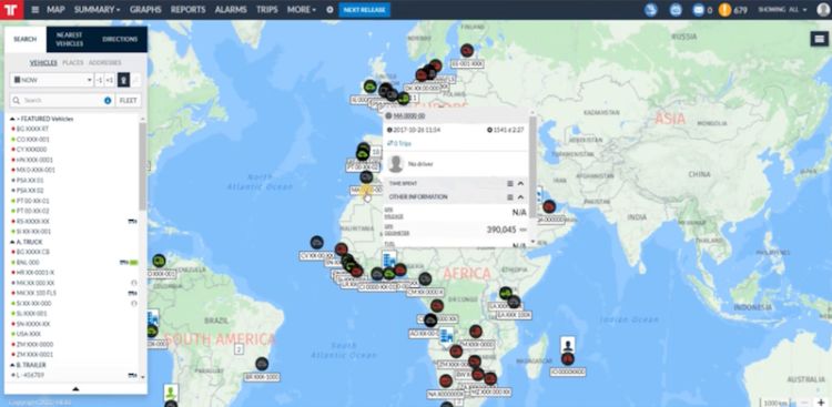 Navegar o Frotcom: um guia dos Mapas e muito mais - Explorar os elementos do Mapa - Frotcom