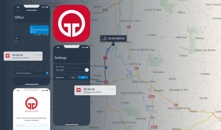 Проследяване на автопарка с приложението за шофьори на Frotcom - Frotcom