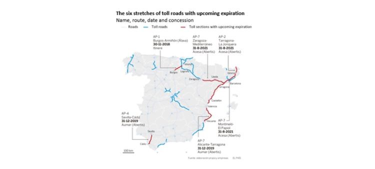 Blog - The six treches of toll roads with upcoming expiration - Spain Blog - The six treches of toll roads with upcoming expiration - Spain