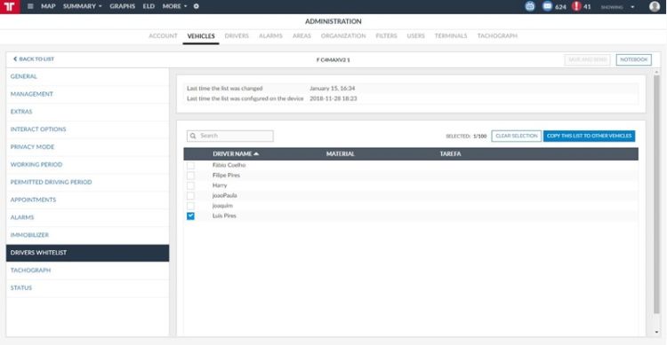 Blog - Copy a list of authorized drivers (Whitelist) from one vehicle to others Copy a list of authorized drivers (Whitelist) from one vehicle to others