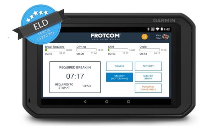 Garmin Fleet 700 series - Frotcom ELD FMCSA Certified