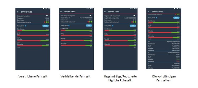 Neue Fahrer-App-Funktionen - Fahrzeiten