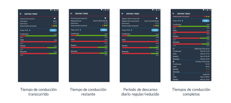 Tiempos de Conducción - Driver app Frotcom