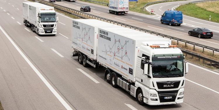 Platooning - new trials show that the use of electronically linked trucks is viable