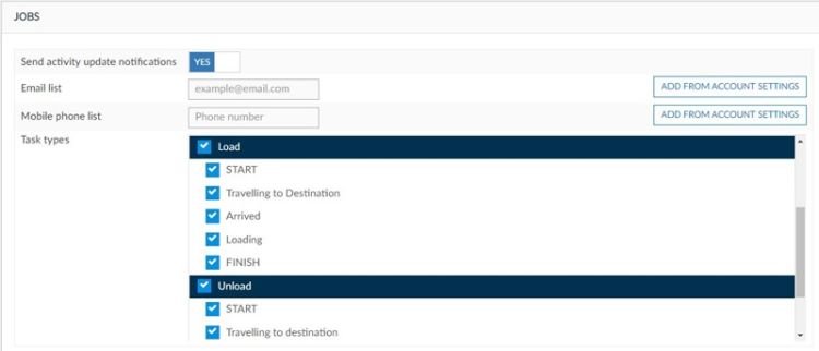 Blog - Set up activity update notifications in Frotcom Workforce management Tasks Set up activity update notifications in Frotcom Workforce management Tasks