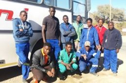 Blog - Rundu Bus Service reduces its fuel costs with Frotcom - Emangweni Transport staff Emangweni Transport staff