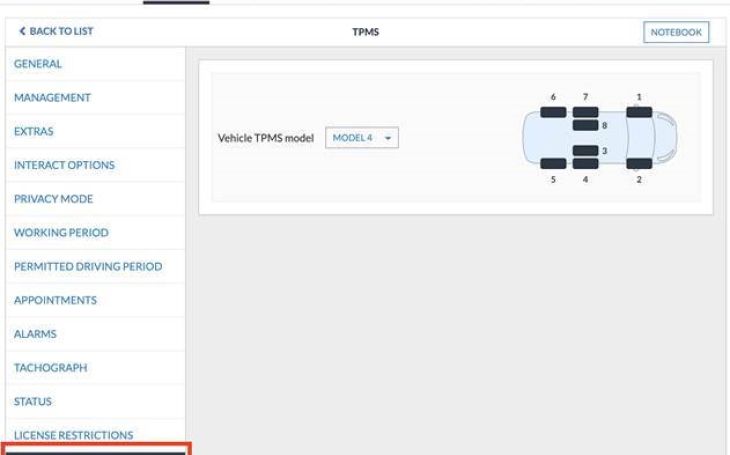 Administration of ContipressureCheck in Frotcom