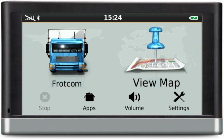 Integrated navigationwith Garmin navigator - Frotcom