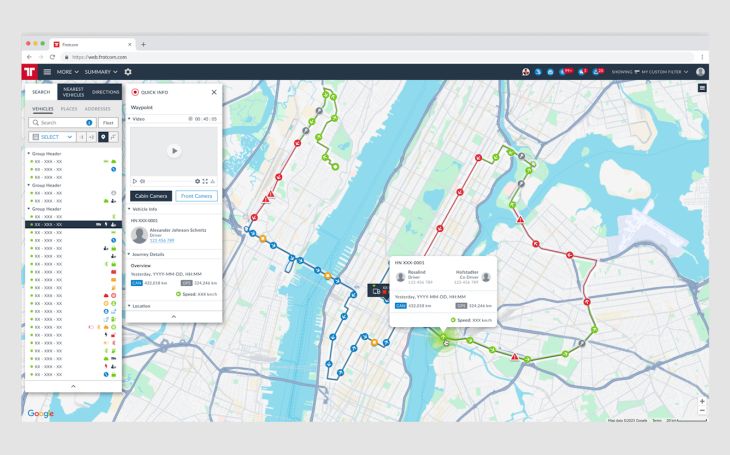 Frotcom Video Telematics - Path mode view
