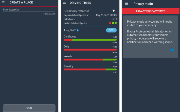 Driver APP - Frotcom - Have a look