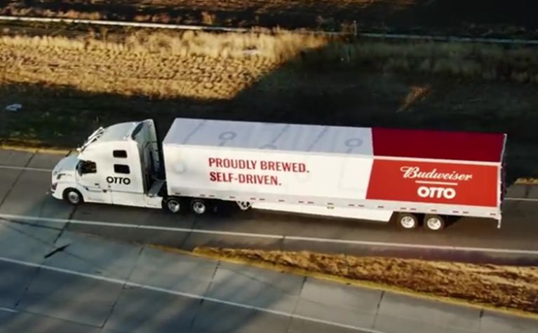 Self-driving truck goes 120 miles for $470 Budweiser delivery