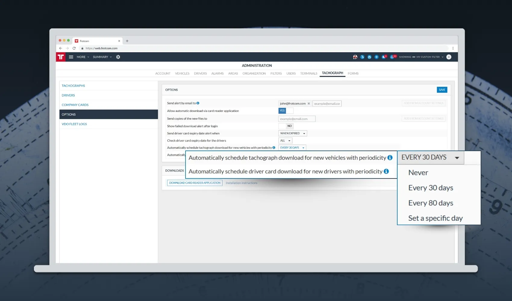 Remote Tachograph Download Simplifies Compliance for Your Fleet - Frotcom